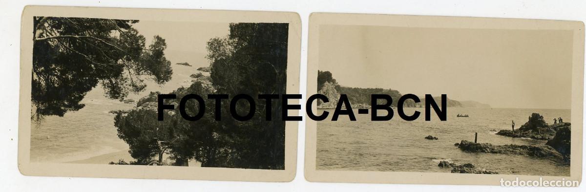Photographie ancienne: LOTE 2 FOTOS ORIGINALES SANTA CRISTINA D'ARO A&Ntilde;O 1928 COSTA BRAVA