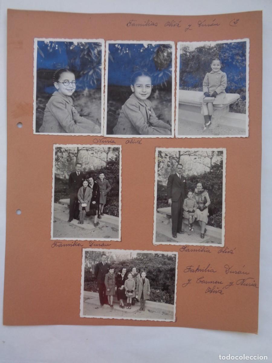 Fotograf&iacute;a antigua: LOTE DE 9 FOTOS DE DOS FAMILIAS , A&Ntilde;OS 40 : NI&Ntilde;AS, SE&Ntilde;ORAS DE LUTO, ETC