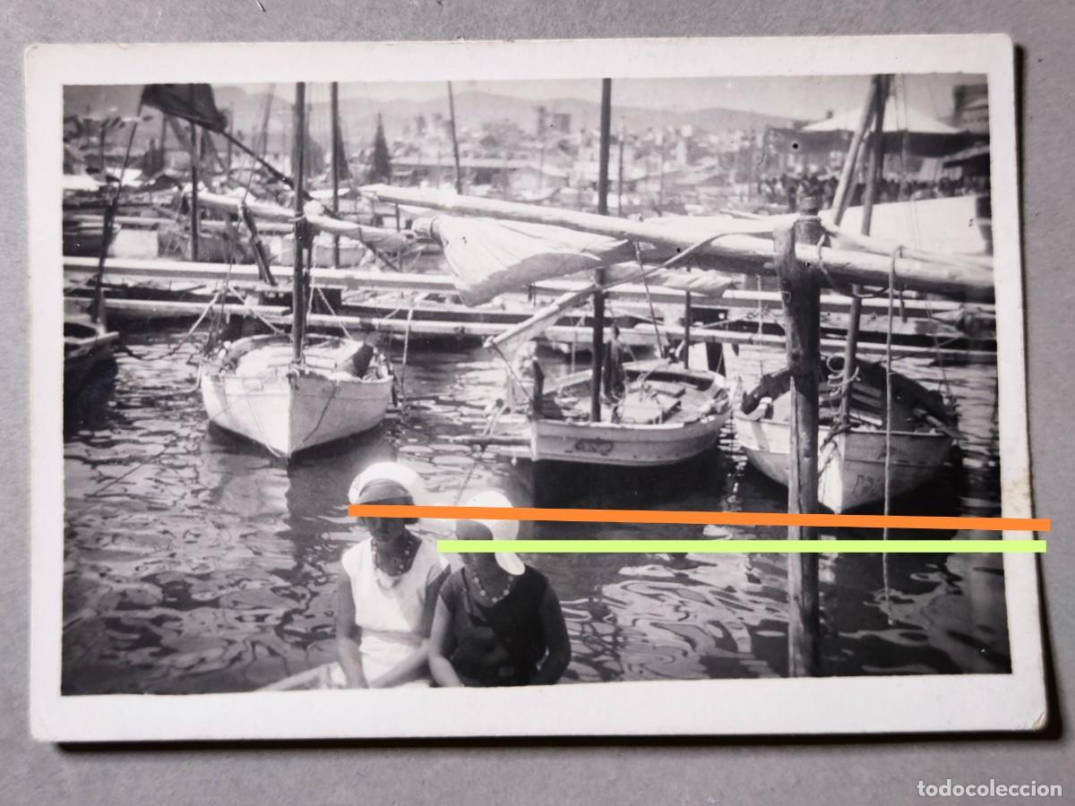 Photographie ancienne: Antigua fotograf&iacute;a. En el puerto de Palma de Mallorca. A&ntilde;os 30.