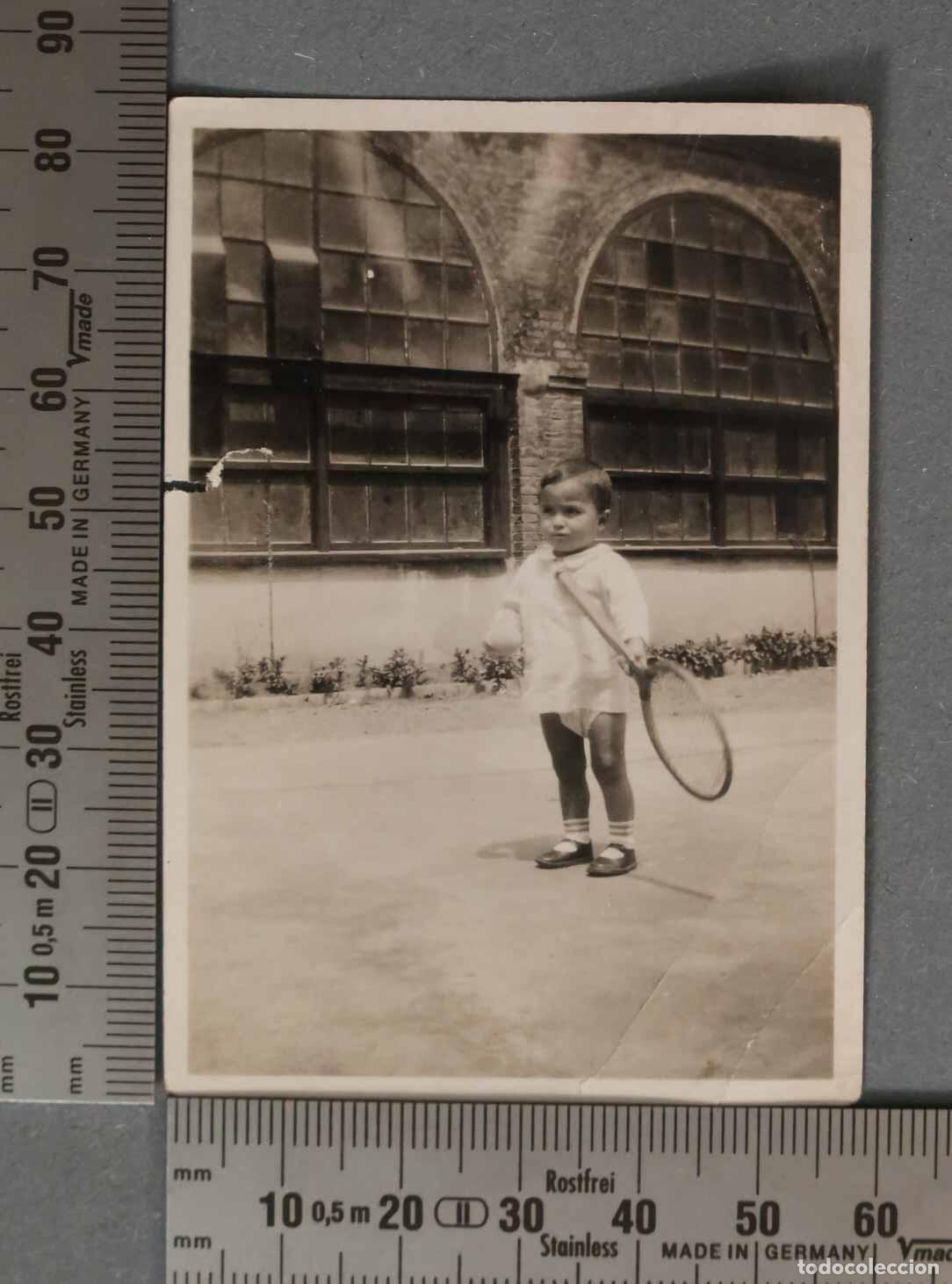 Alte Fotografie: FOTOGRAFIA. NI&Ntilde;O RAQUETA TENIS. CA 1930