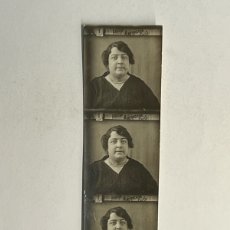 Fotografía antigua: PHOTOMATON (3) SEÑORA.. TIRA FOTOGRAFÍA AMERICANA .. CALLE LA PAZ, VALENCIA (H.1900?)