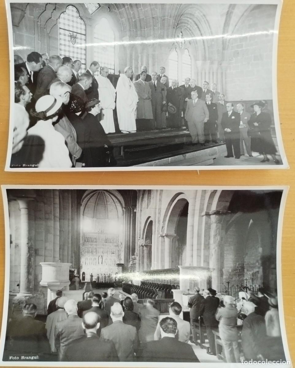 Photographie ancienne: DOS FOTOS BRANGULI CONSEJO GENERAL CAIXA 1950 MONASTERIO POBLET 18 X 12 CM (APROX)