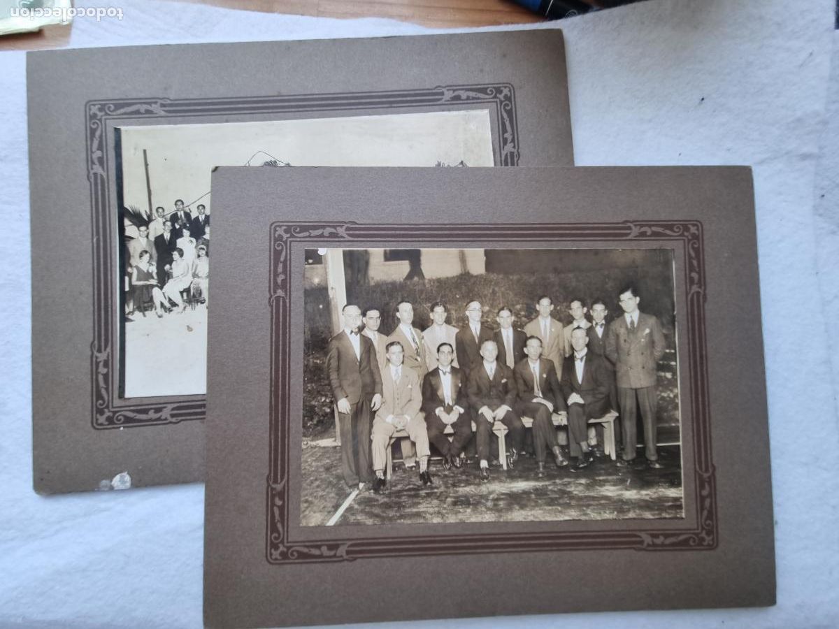 Fotografia antiga: 2 FOTOS PERSONAJES Y BAILE CENA CUBA? 20 X 25 CM TRAJES Y ROPAS A&Ntilde;OS 20 V5