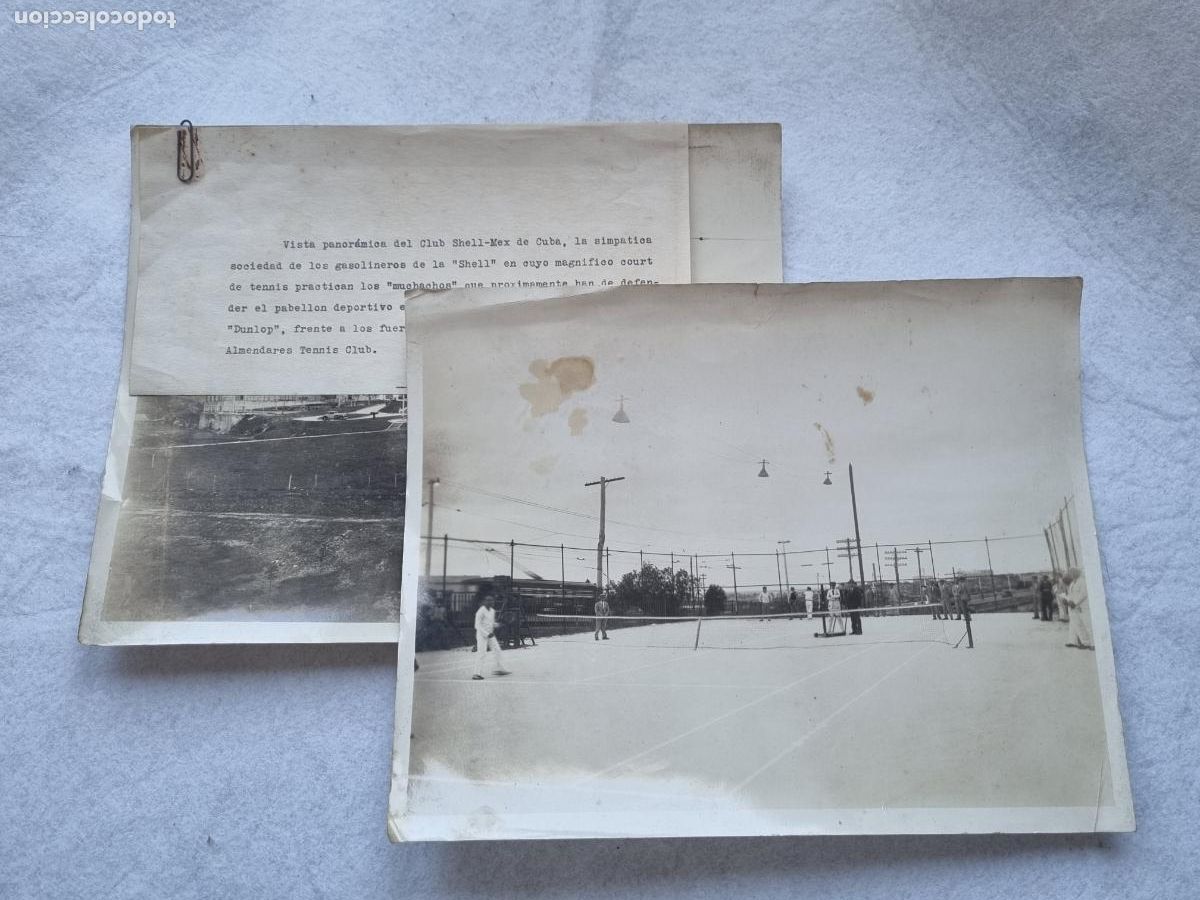 Fotograf&iacute;a antigua: CUBA FOTOS CLUB SHELL - MEX DE CUBACOPA DUNLOP TENIS 20 X 26 CM V5