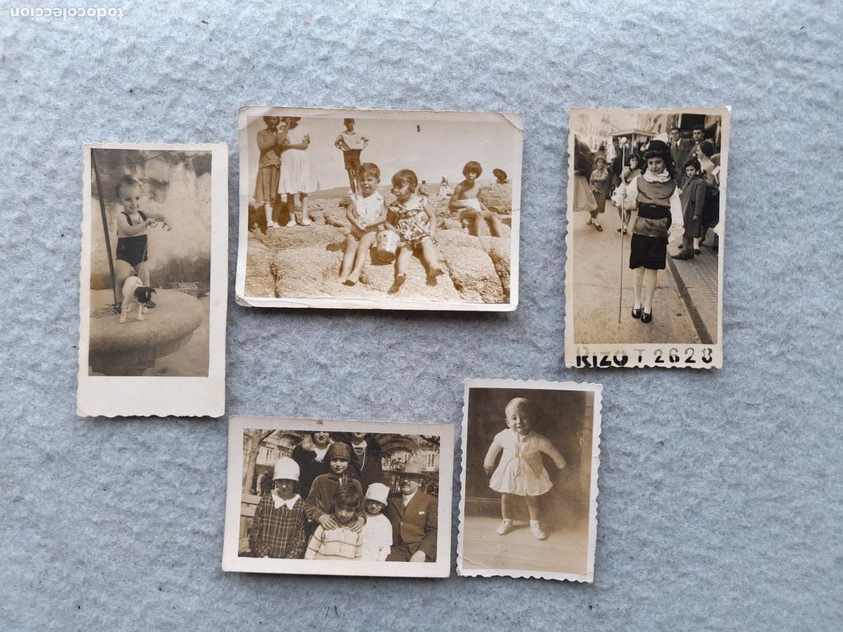 Fotografia antiga: Lote de 5 Fotograf&iacute;as Antiguas de Ni&ntilde;os.