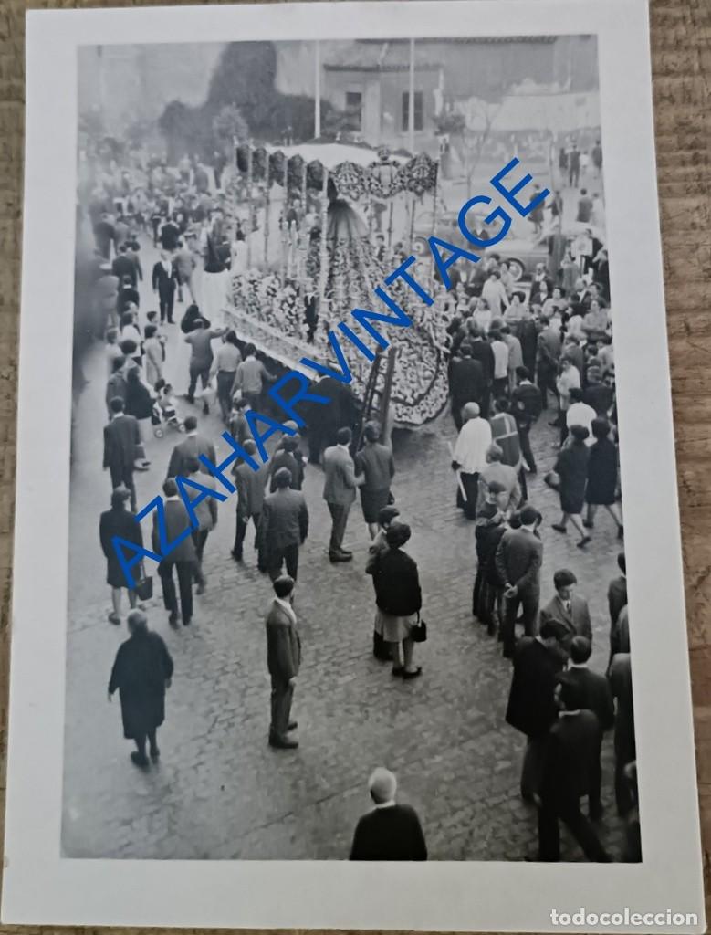 Fotograf&iacute;a antigua: SEMANA SANTA SEVILLA, A&Ntilde;OS 60, PALIO VIRGEN DE LA ENCARNACION, SAN BENITO, 75X105MM