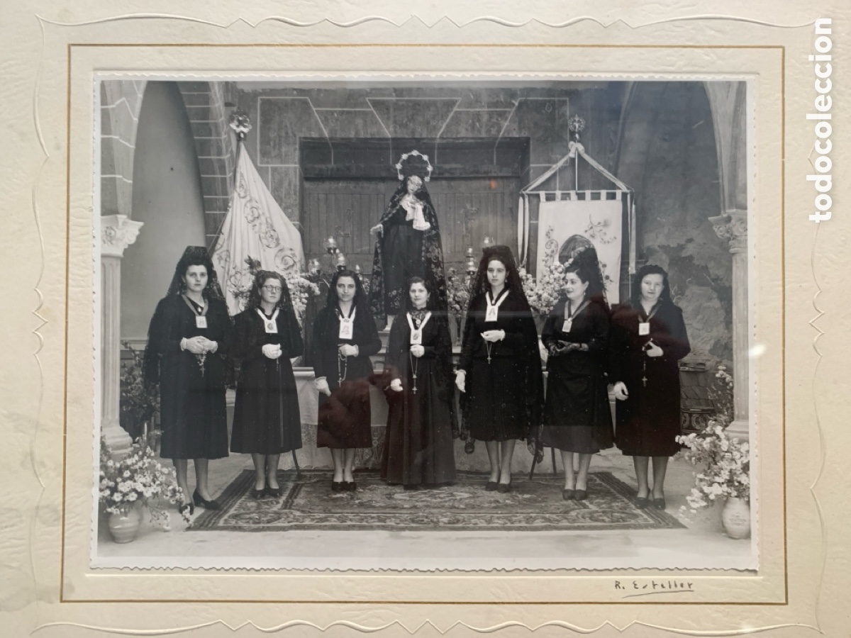 Fotograf&iacute;a antigua: FOTO. CLAVARIESAS DE NTRA. SRA. DE LOS DOLORES. LOCALIDAD?. R. ESRELLER FOT&Oacute;GRAFO,