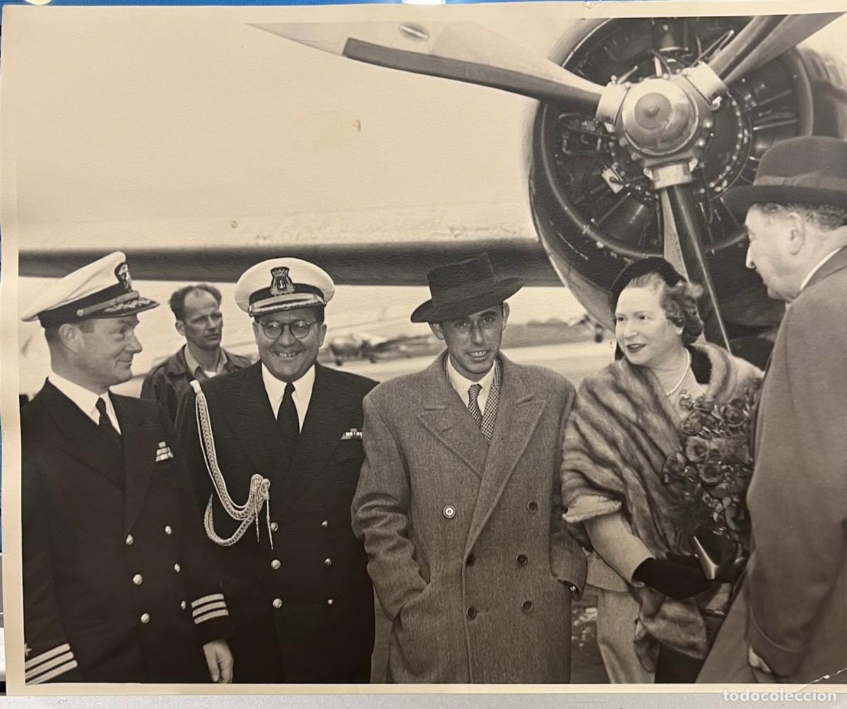 Fotografia antica: ANTIGUA FOTOGRAFIA DE AVION Y SU TRIPULACION CON DOS CABALLEROS Y UNA DAMA