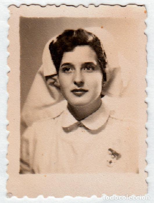 Antique Photography: Precioso retrato. Enfermera. Cruz Roja?. A&ntilde;os 40 h aa