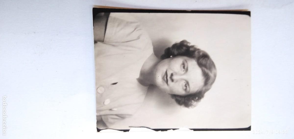 Fotograf&iacute;a antigua: ANTIGUA FOTOGRAFIA EN BLANCO Y NEGRO,TIPO CARNET DE MUJER,A&Ntilde;O 1950.