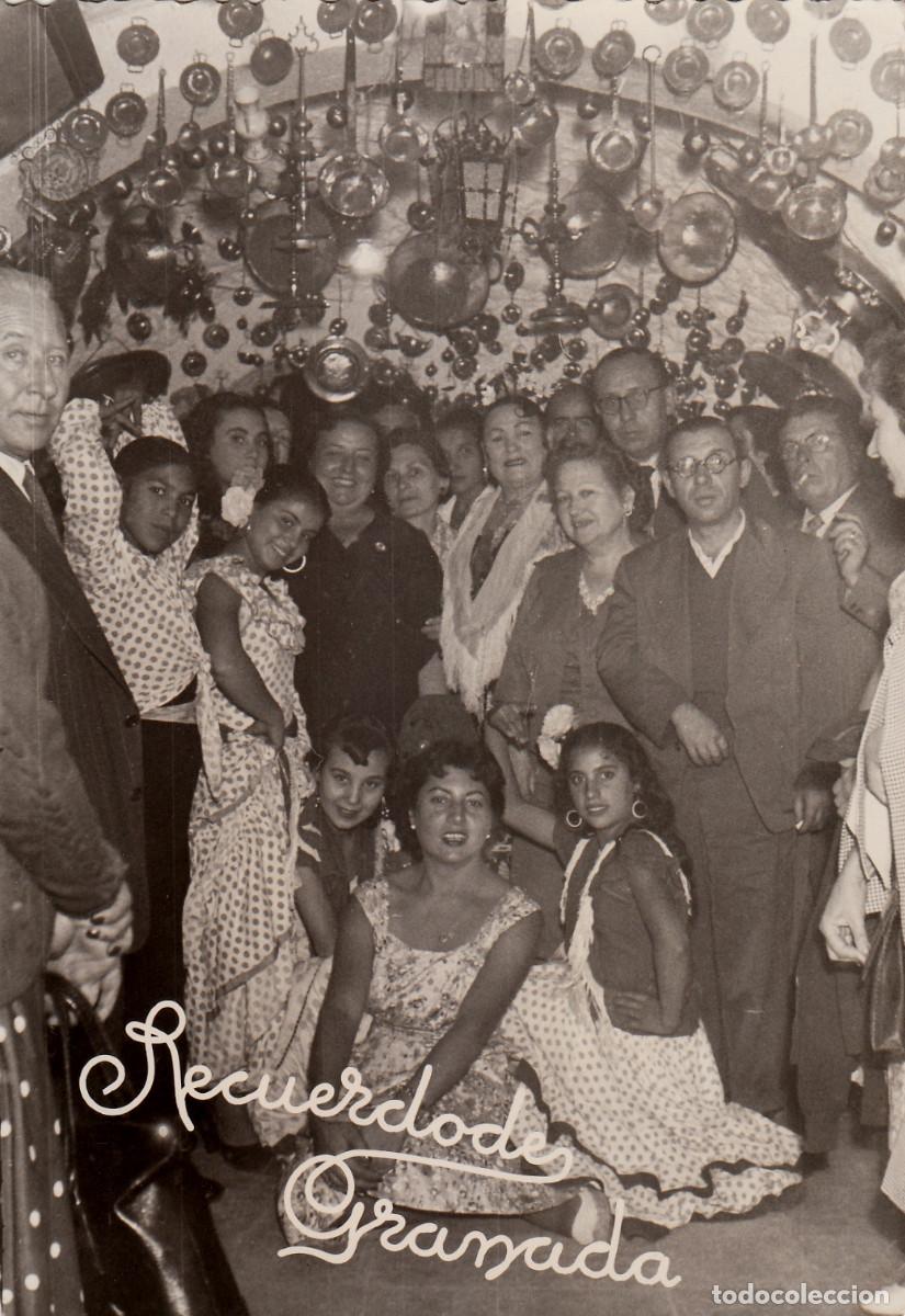 Fotograf&iacute;a antigua: Tablao flamenco. Recuerdo de Granada. Paredes Hermanos Grupo Maluquer San Crist&oacute;bal 1957 h aa