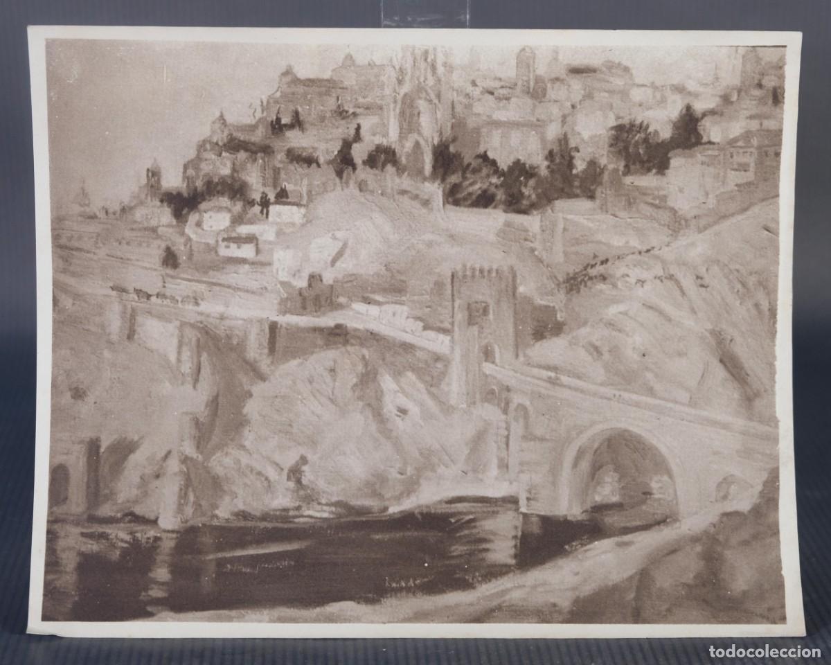 Fotografia antiga: Fotograf&iacute;a pintura paisaje a&ntilde;os 20-30