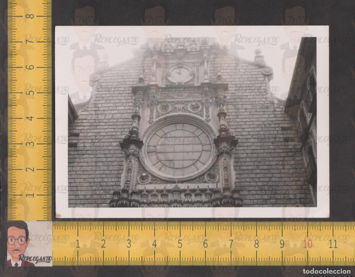 Fotograf&iacute;a antigua: VISTA FACHADA MONASTERIO SANTA MAR&Iacute;A MONTSERRAT - CATALUNYA - FOTO ANTIGUA A&Ntilde;OS 50/60