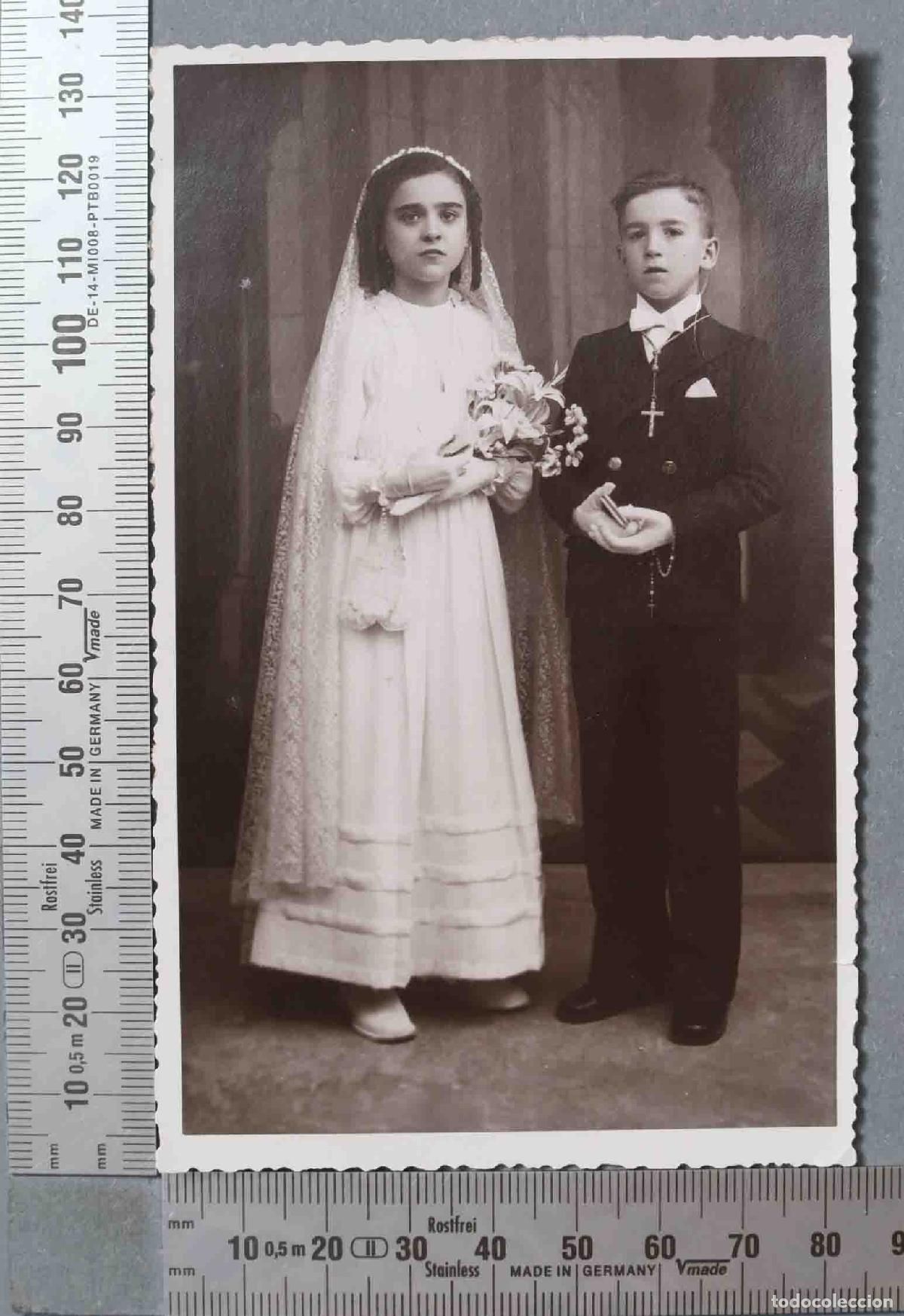 Fotograf&iacute;a antigua: FOTOGRAFIA. NI&Ntilde;OS COMUNION