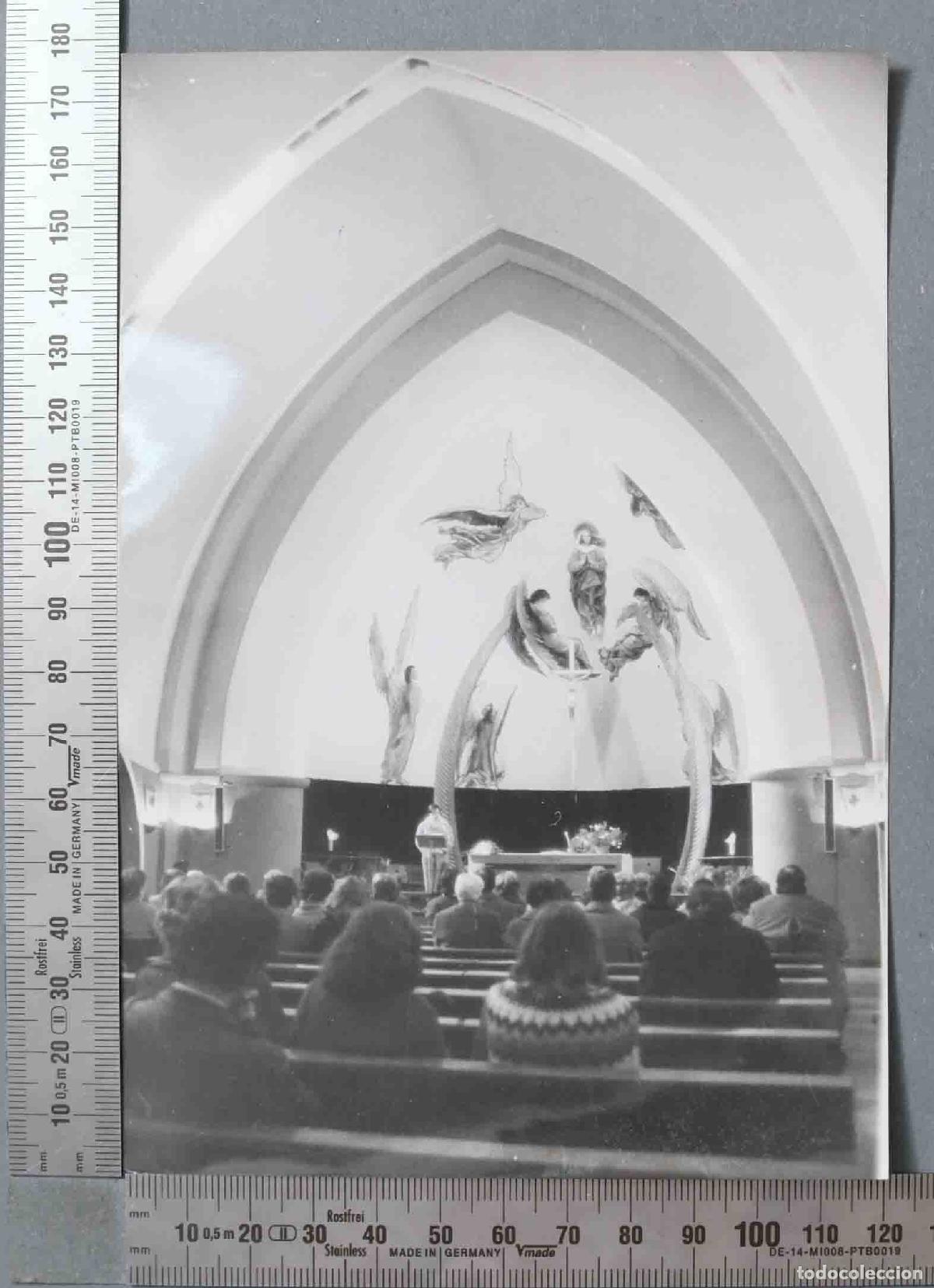 Fotograf&iacute;a antigua: FOTOGRAFIA. INTERIOR IGLESIA EL PONT DE SUERT