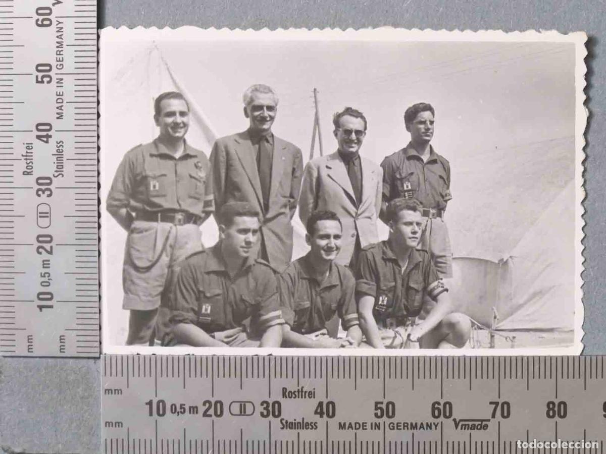 Fotografia antica: FOTOGRAFIA. MANDOS FRENTE DE JUVENTUDES CON ELOLA-OLASO. ?AFRICA?. HACIA 1953