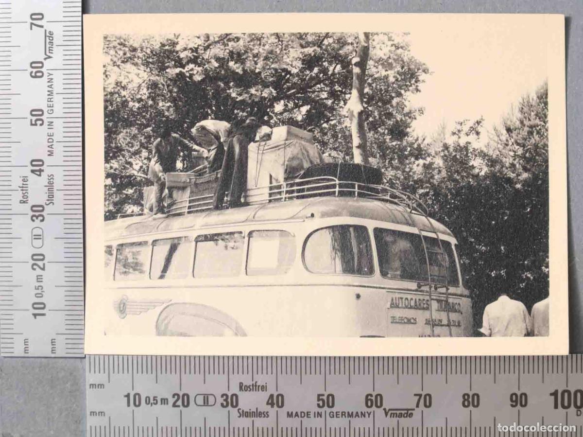 Alte Fotografie: FOTOGRAFIA. AUTOCAR ESPA&Ntilde;OL EN RENANIA O SAARBR&Uuml;CKEN