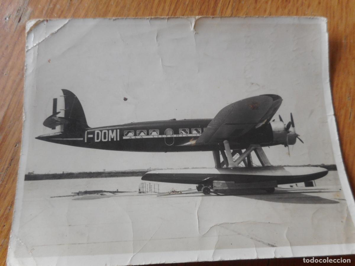 Fotograf&iacute;a antigua: ANTIGUA FOTOGRAFIA AVION ALA LITTORIA S.A I-DOMI AEREO ITALIA A&Ntilde;OS 30