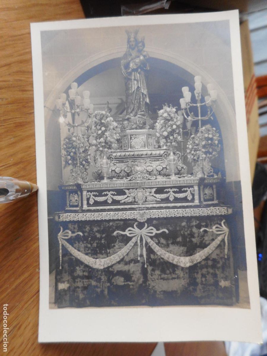 Fotograf&iacute;a antigua: ANTIGUA FOTOGRAFIA PASO? VIRGEN NUESTRA SE&Ntilde;ORA DEL SAGRADO CORAZON JESUS SEVILLA