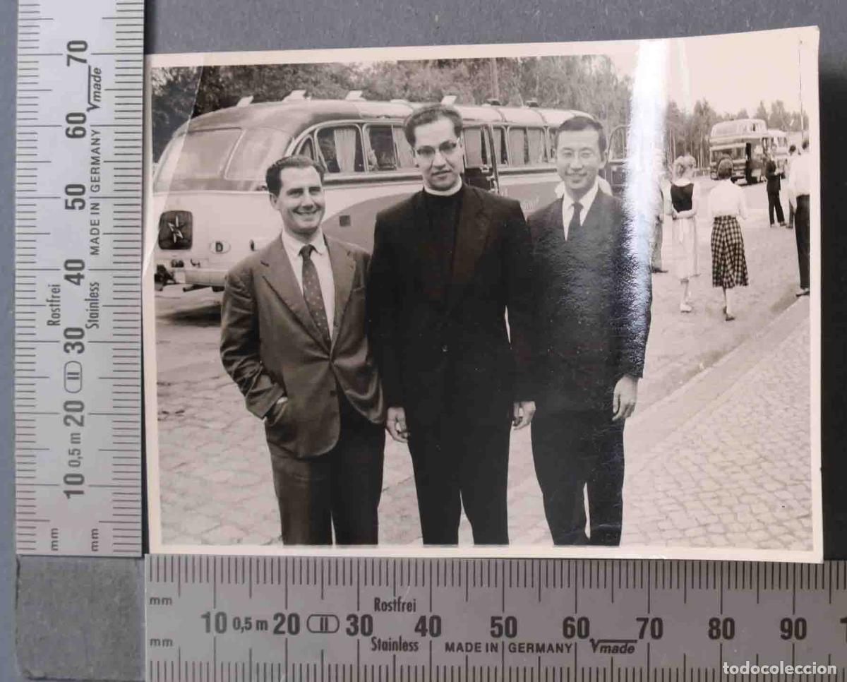Photographie ancienne: FOTOGRAFIA. AUTOCAR CAMIONETA. PASTOR PROTESTANTE. OSNABRUCK