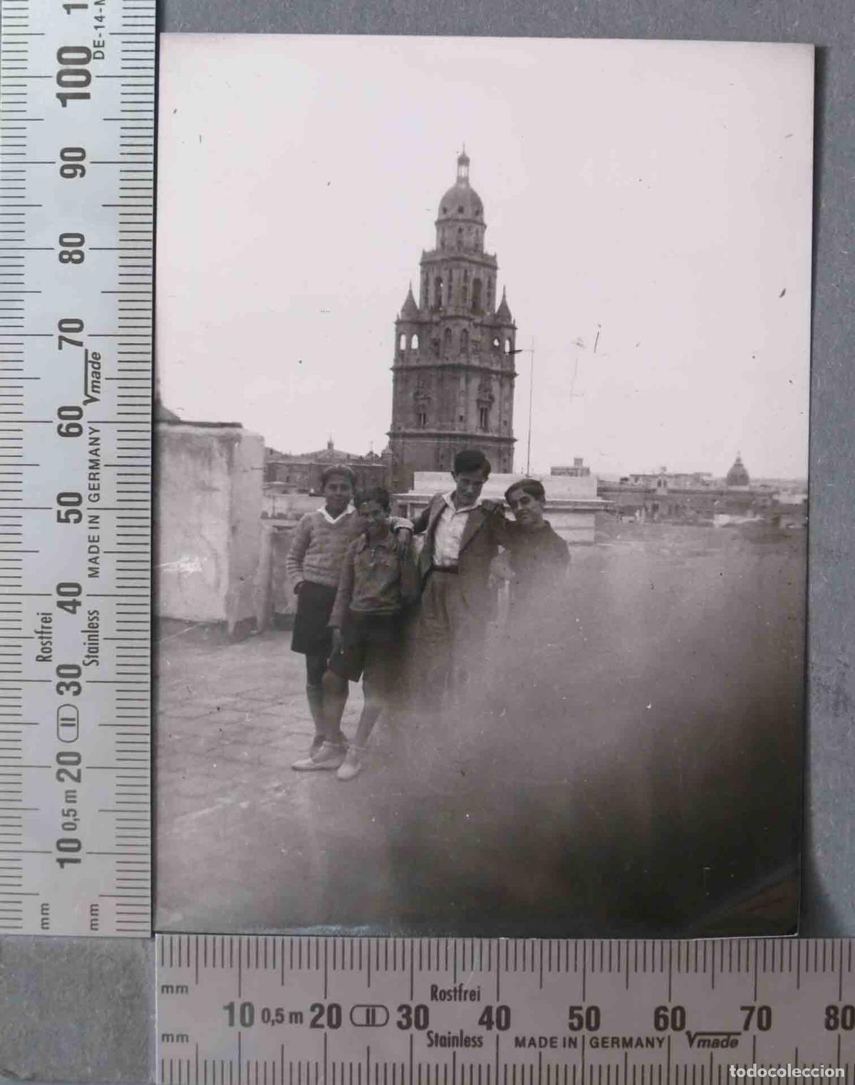 Photographie ancienne: FOTOGRAFIA. TORRE CATEDRAL DE MURCIA Y CIUDAD. HACIA 1920