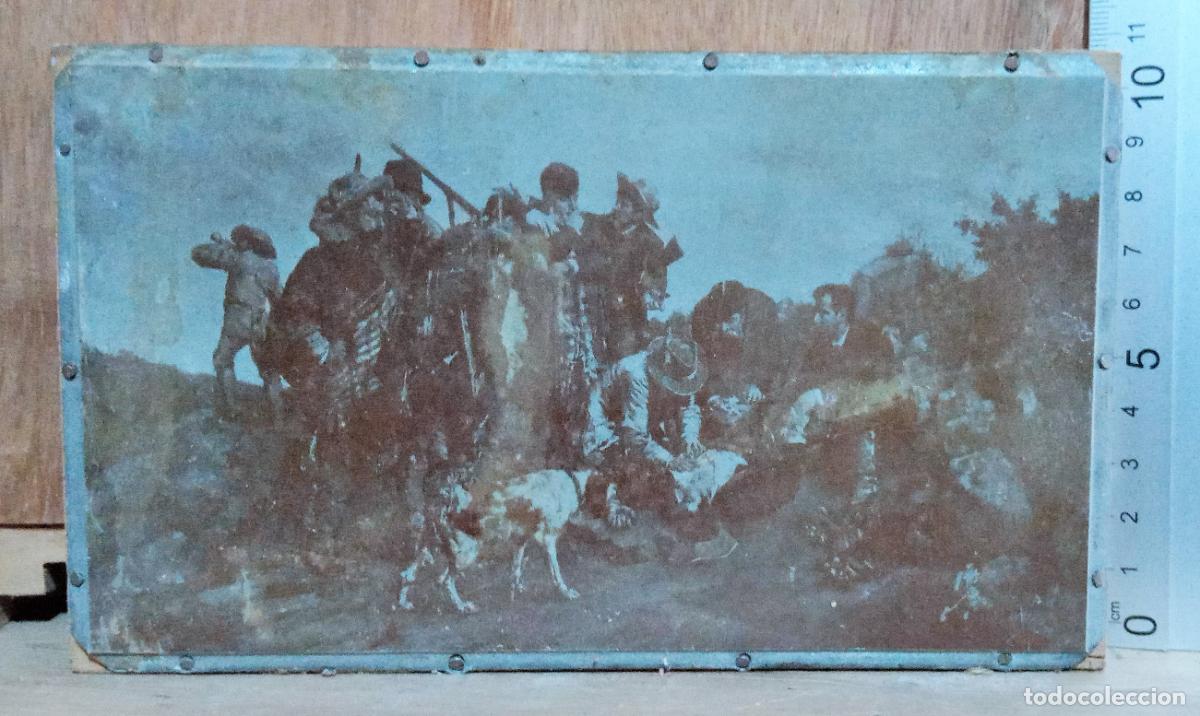 Fotografia antica: CLICHE O PLANCHA, DE CINC. CUADRO. UNA DESGRACIA DE MONTER&Iacute;A, R. ARREDONDO. CAZA. VER FOTO