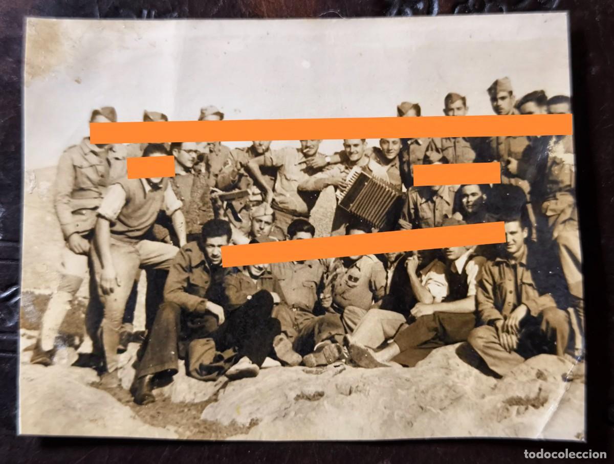 Alte Fotografie: Antigua fotograf&iacute;a militar. Soldados espa&ntilde;oles. Villa Sanjurjo. Alhucemas. Marruecos. A&ntilde;os 40