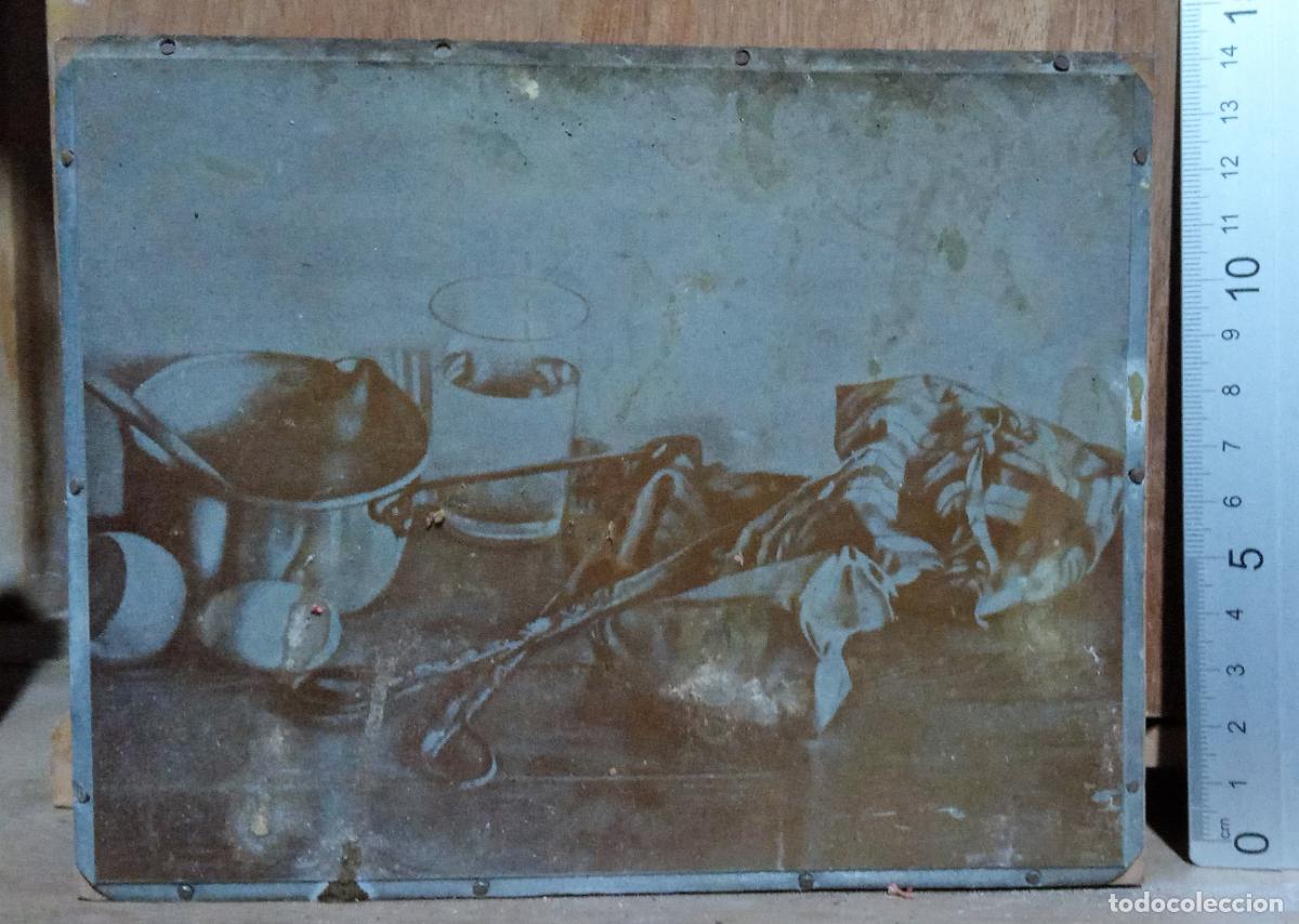 Fotografia antica: CLICHE O PLANCHA, DE CINC. OBRA DE ARTE. CUADRO. BODEGON. VER FOTOS