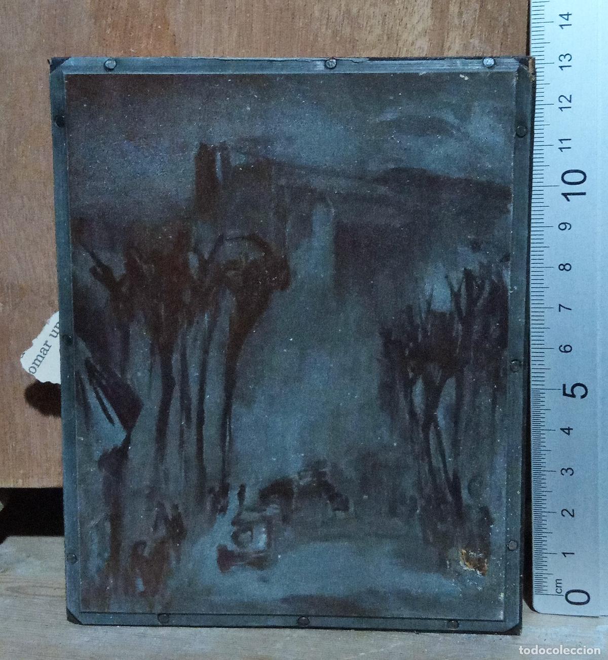 Fotograf&iacute;a antigua: CLICHE O PLANCHA, DE CINC. OBRA DE ARTE. CUADRO. PAISAJE ABSTRACTO. VER FOTOS