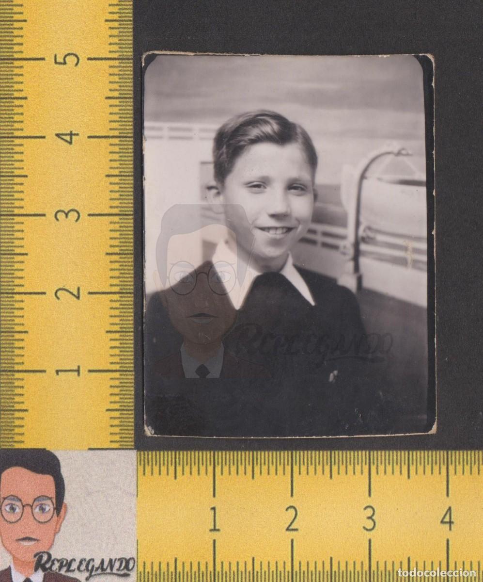 Fotografia antiga: FOTOMATON - NI&Ntilde;O RUBIO REPEINADO SONRIENDO - CHAVAL - FOTO ANTIGUA BLANCO NEGRO - PHOTOMATON A&Ntilde;OS 30