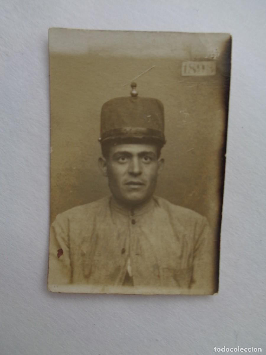 Fotograf&iacute;a antigua: FOTOMATON DE HOMBRE CON BLUSON Y ROS MILITAR DE INFANTERIA , A&Ntilde;OS 20