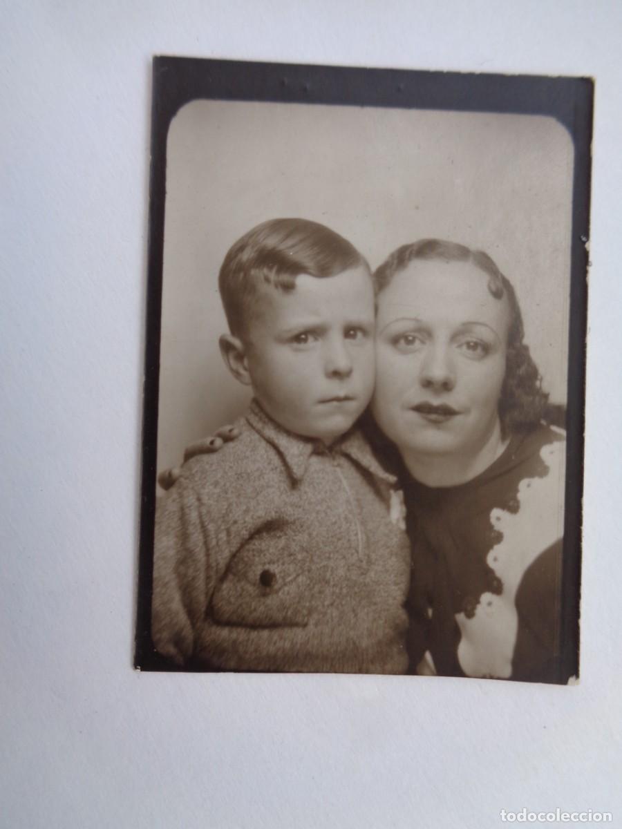 Fotografia antiga: FOTOMATON DE MADRE CON NI&Ntilde;O . A&Ntilde;OS 30