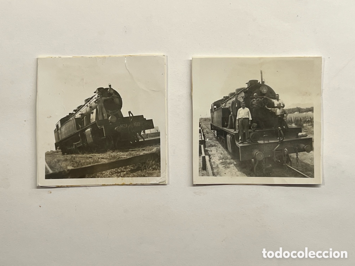 Fotograf&iacute;a antigua: POBLE NOU. FERROCARRIL (2) Fotografia Trenes, el conductor del Ferrocarril.. (h.1945?)
