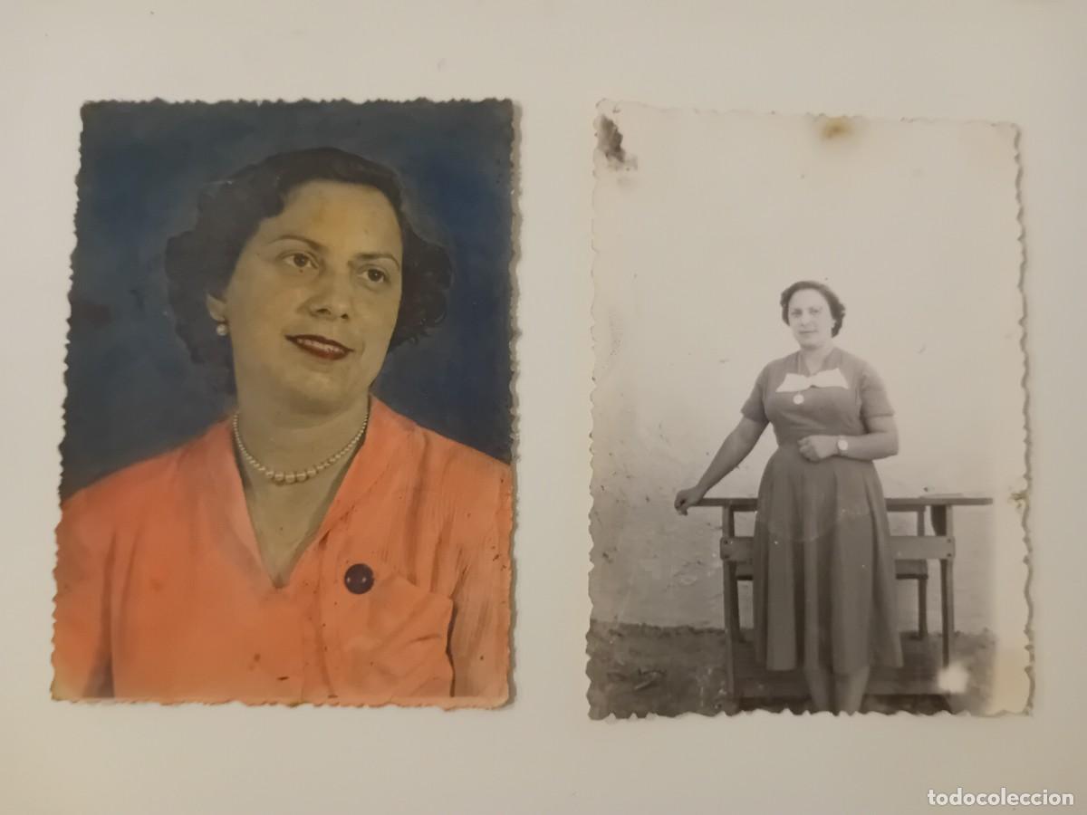 Fotograf&iacute;a antigua: DOS FOTOGRAF&Iacute;AS DE MAESTRA NACIONAL. UNA DE ELLAS EN LA CLASE DEL COLEGIO. 12 X 8,5 CM