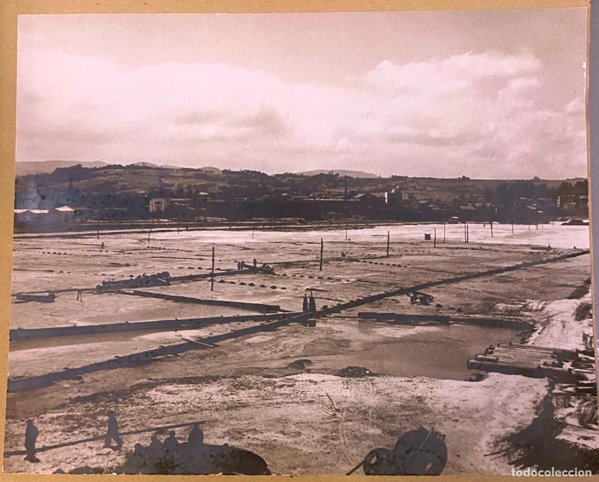 Fotograf&iacute;a antigua: ANTIGUA FOTOGRAFIA DE AVILES (ASTURIAS), CONSTRUCCION DE LA DARSENA DE SAN AGUSTIN, OBRAS DE ENTRECA