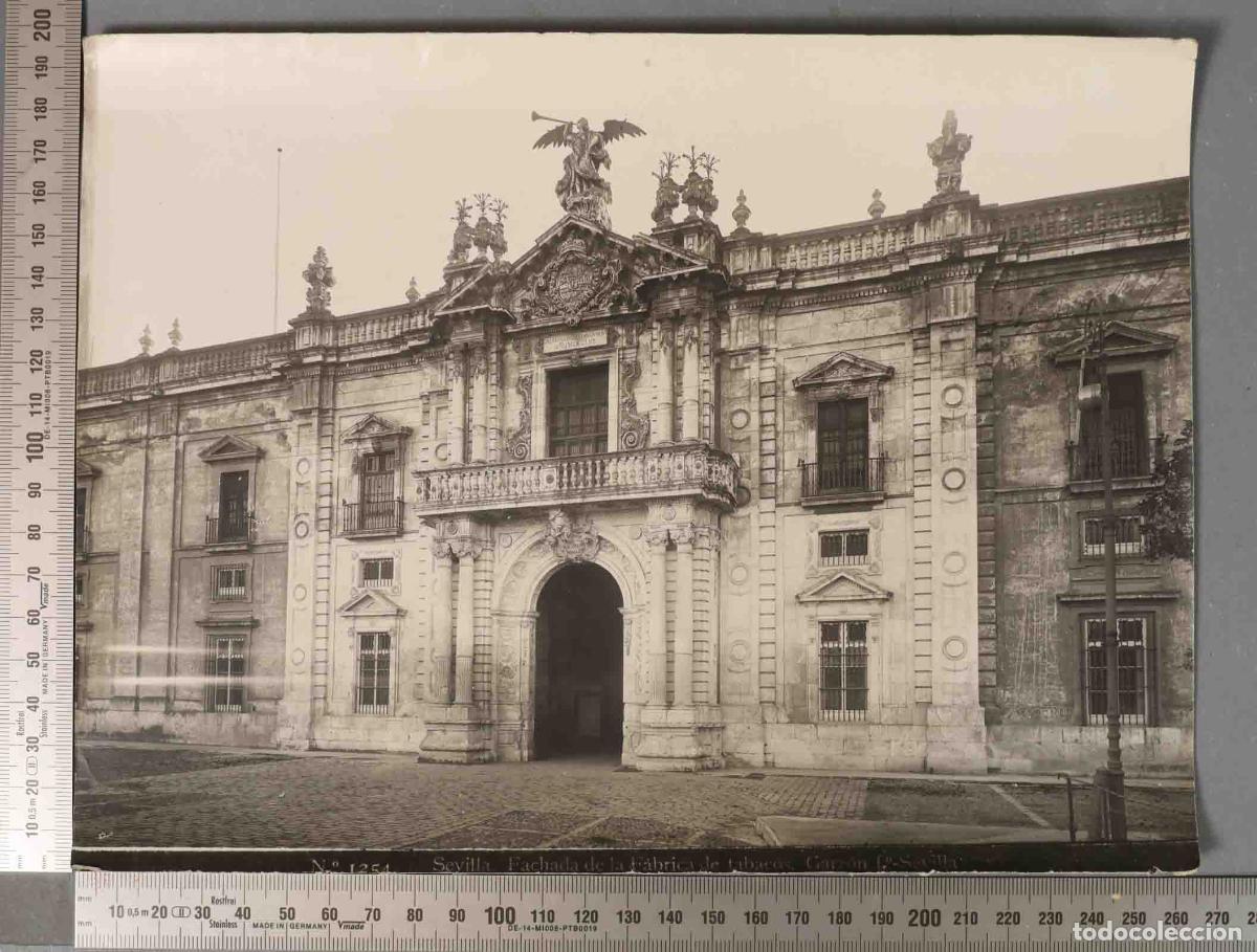 Antique Photography: FOTOGRAFIA. FACHADA DE LA FABRICA DE TABACOS. RAFAEL GARZON SEVILLA