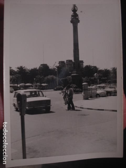 Fotografia antiga: CORU&Ntilde;A - OBELISCO - A&Ntilde;OS 1960 - FOTOFRAF&Iacute;A ORIGINAL 10,50 X 7.50 CM