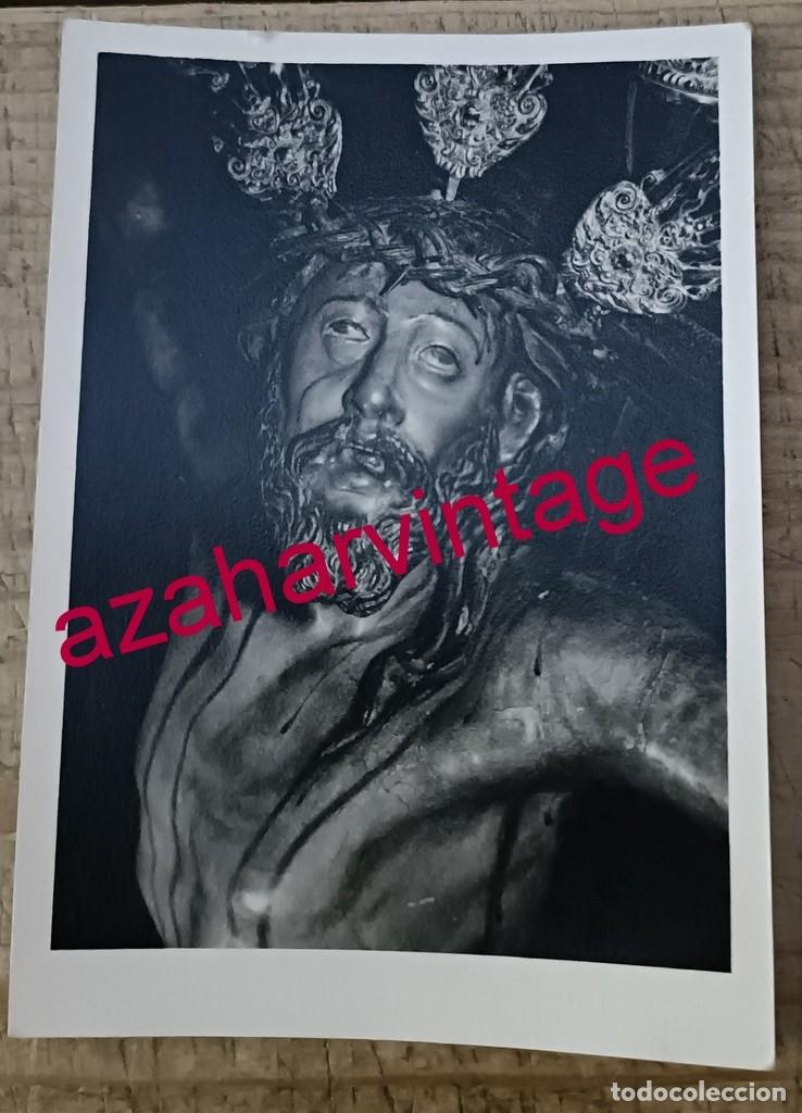 Alte Fotografie: SEMANA SANTA SEVILLA, ANTIGUA FOTOGRAFIA CRISTO DE LA EXPIRACION, EL MUSEO, 75X105MM