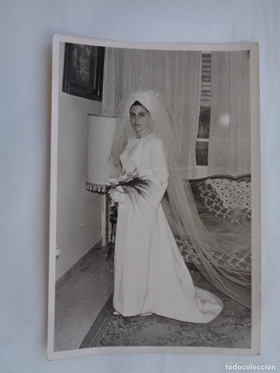 Alte Fotografie: PRECIOSA FOTO DE ESTUDIO DE NOVIA . DE REINA , SEVILLA ..... 12 X 18 CM