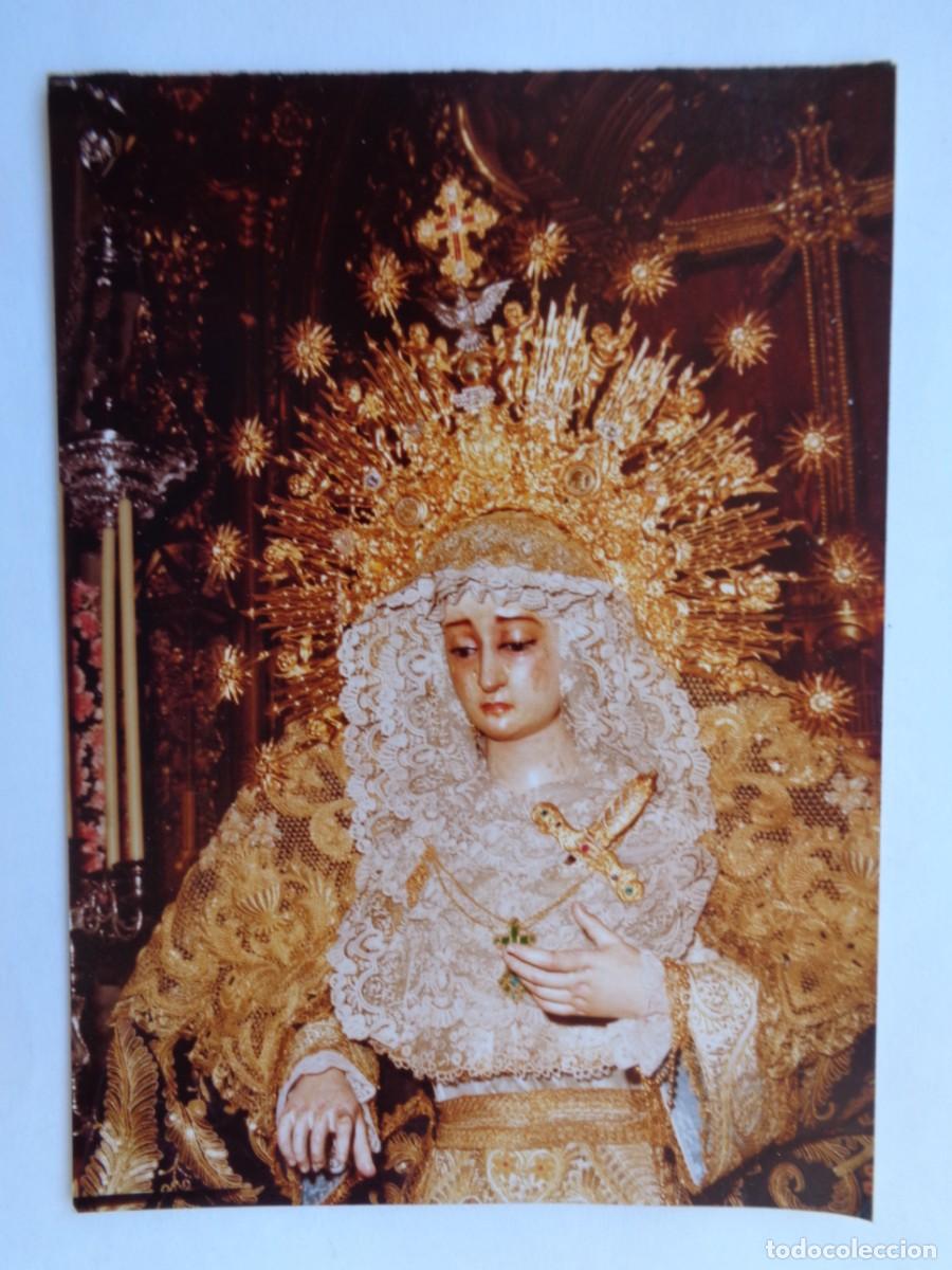 Antique Photography: SEMANA SANTA DE SEVILLA : FOTO DE VIRGEN STMA. EN SU SOLEDAD . RECUERDO FUNCION 1981