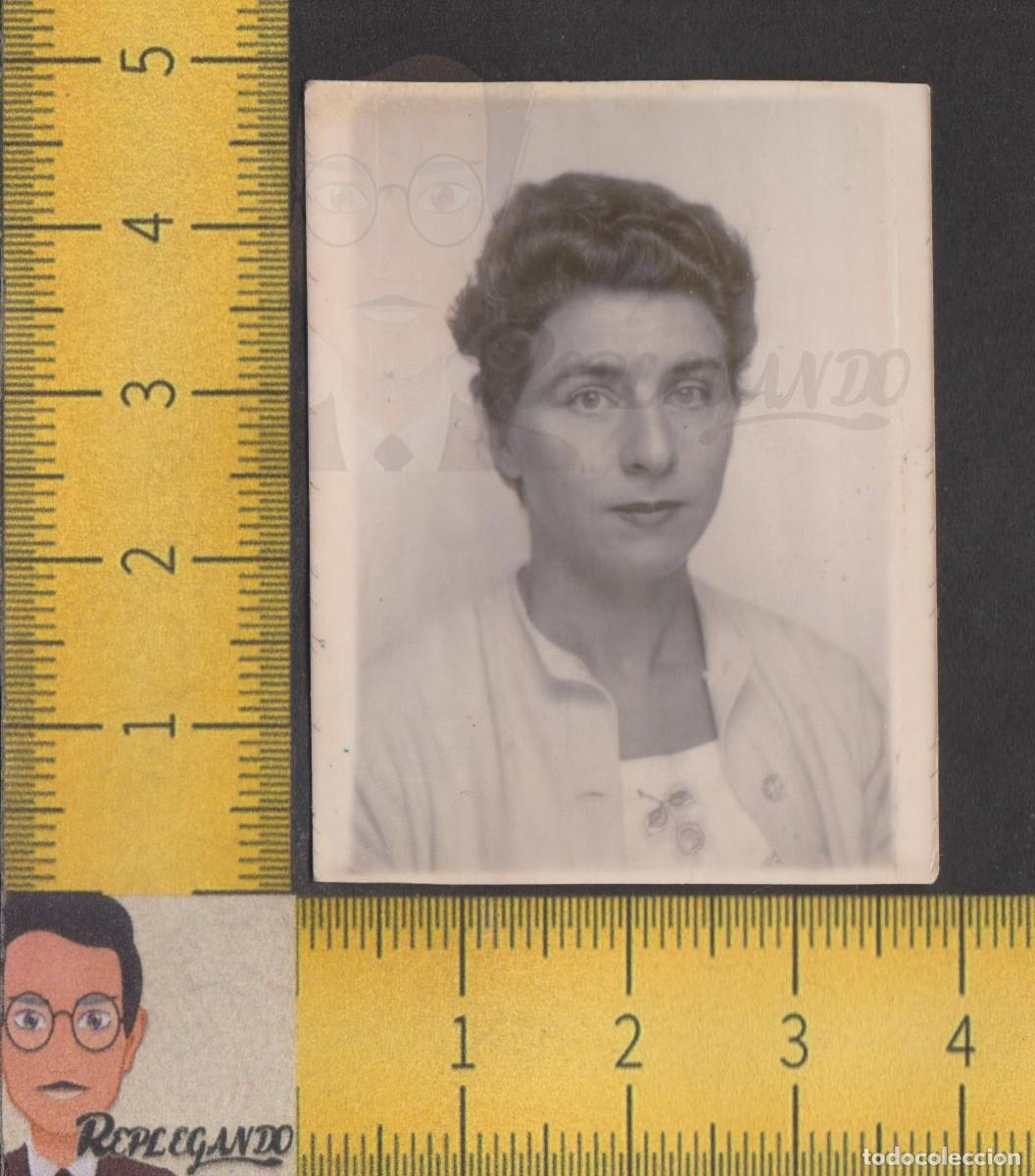 Alte Fotografie: FOTOMATON - GUAPA MUJER - CHICA JOVEN BELLA MIRADA - FOTO ANTIGUA TIPO CARNET - PHOTOMATON A&Ntilde;OS 50
