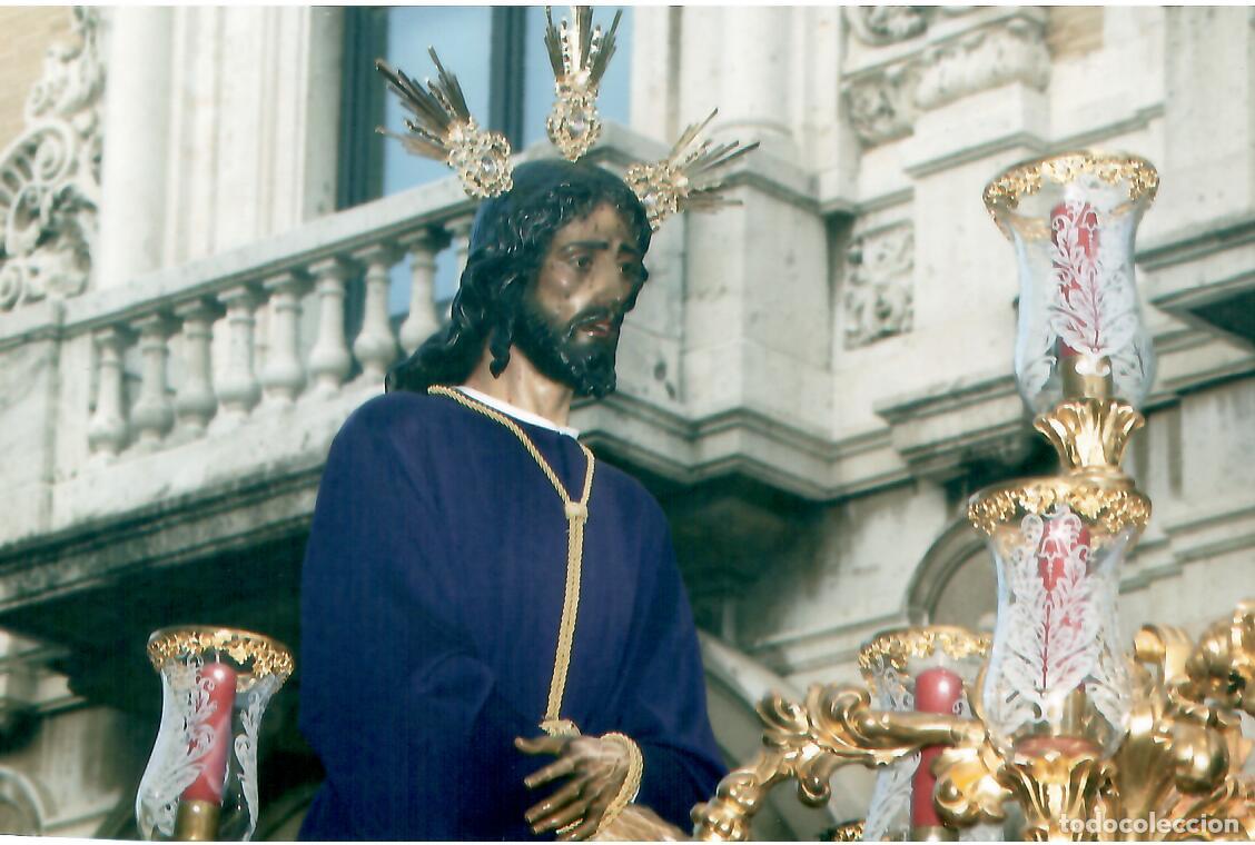 Fotografia antica: SEMANA SANTA SEVILLA, ANTIGUA FOTOGRAFIA PASO CAUTIVO SANTA GENOVEVA, 15X10 CMS