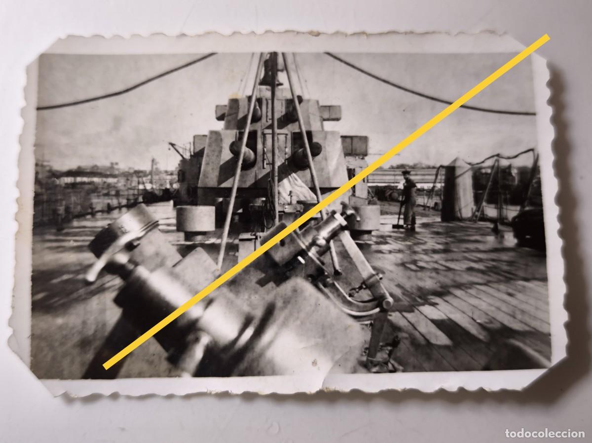 Fotografia antica: Antigua fotograf&iacute;a. Militar marina. Barco destructor Lepanto. A&ntilde;os 40..