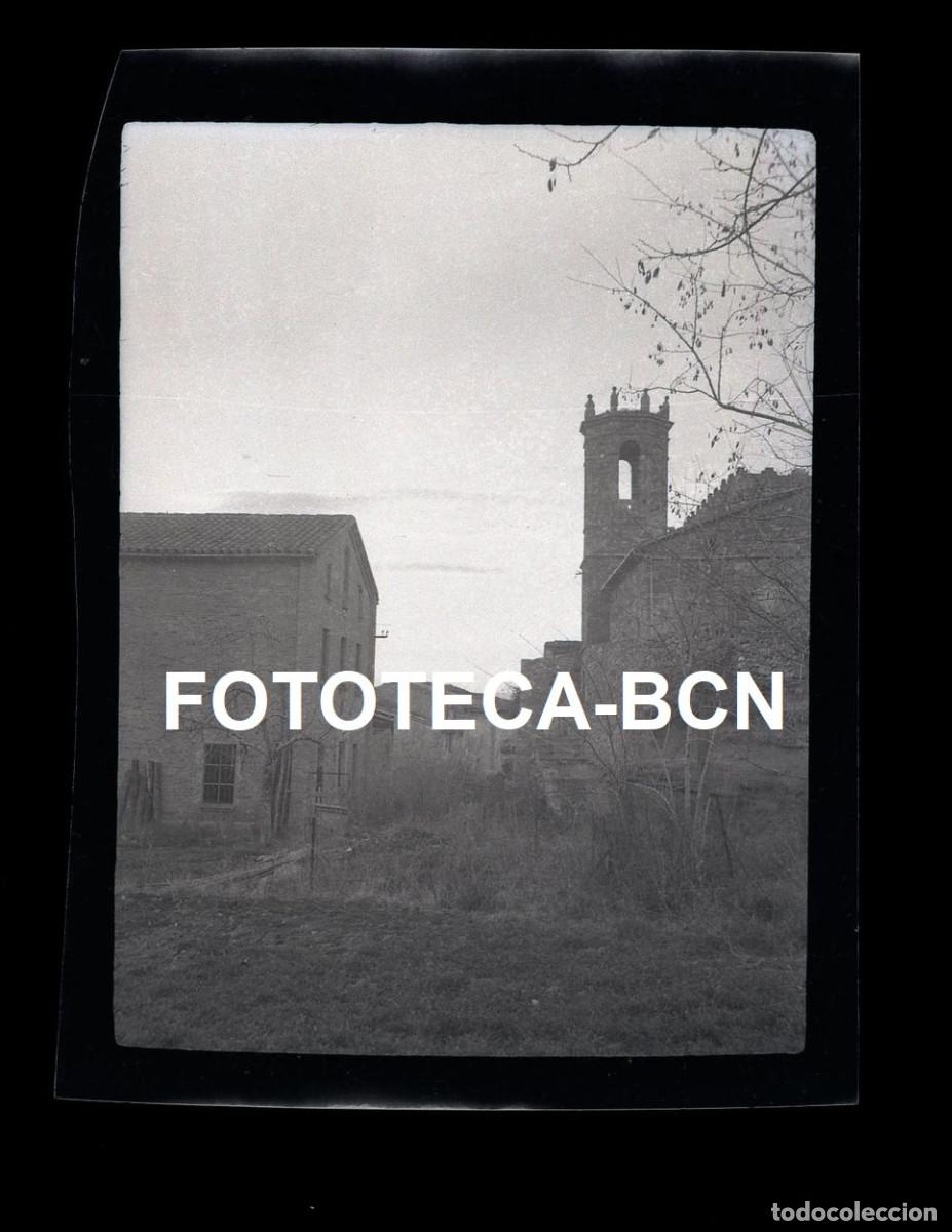 Antique Photography: NEGATIVO LA TORRE DE CLARAMUNT VISTA DE LA POBLACION A&Ntilde;OS 40