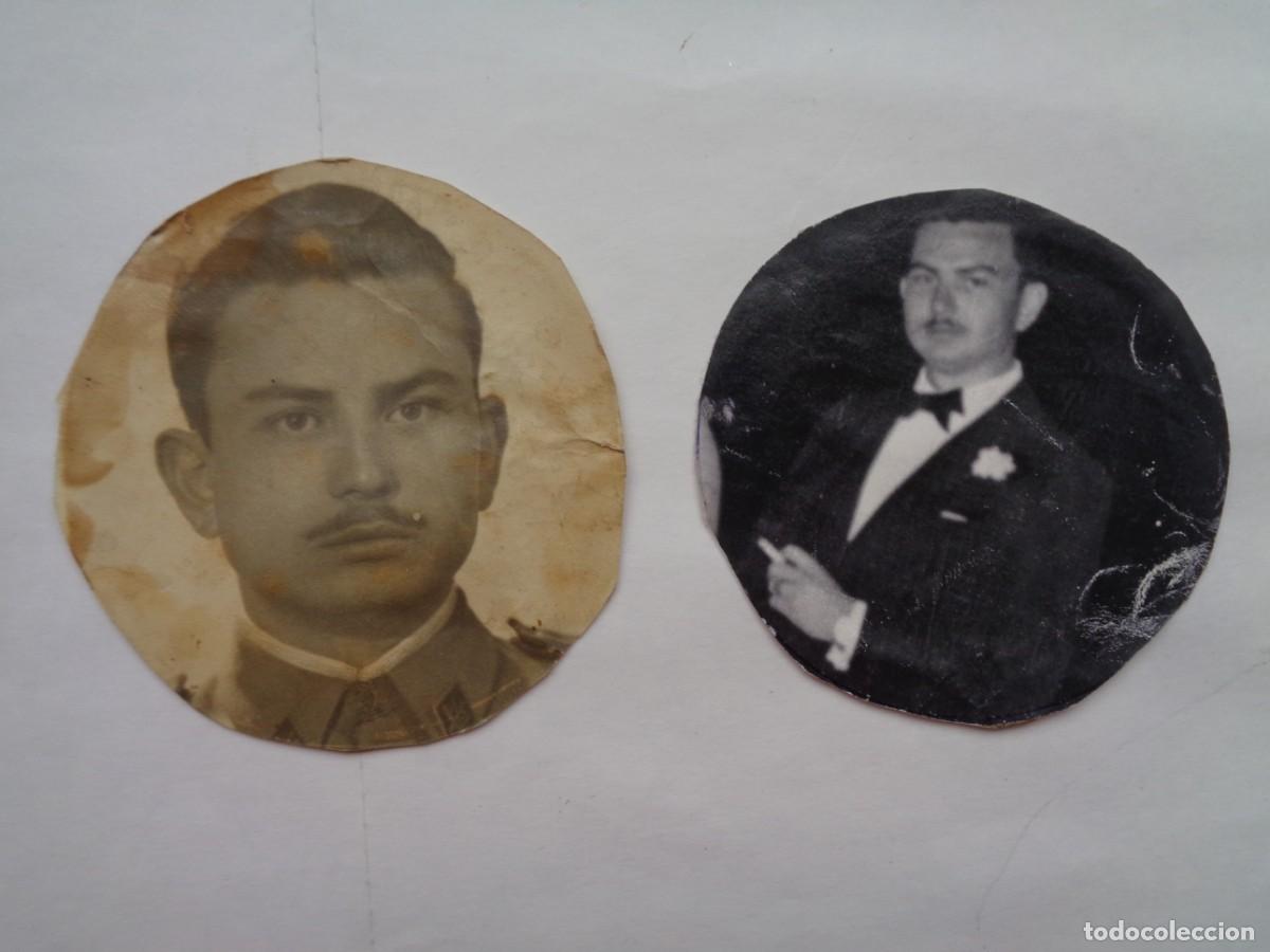 Fotograf&iacute;a antigua: LOTE DE 2 FOTOS DE ESTUDIO DEL MISMO INDIVIDUO : DE CIVIL ( SMOKIN ) Y DE MILITAR DE INFANTERIA