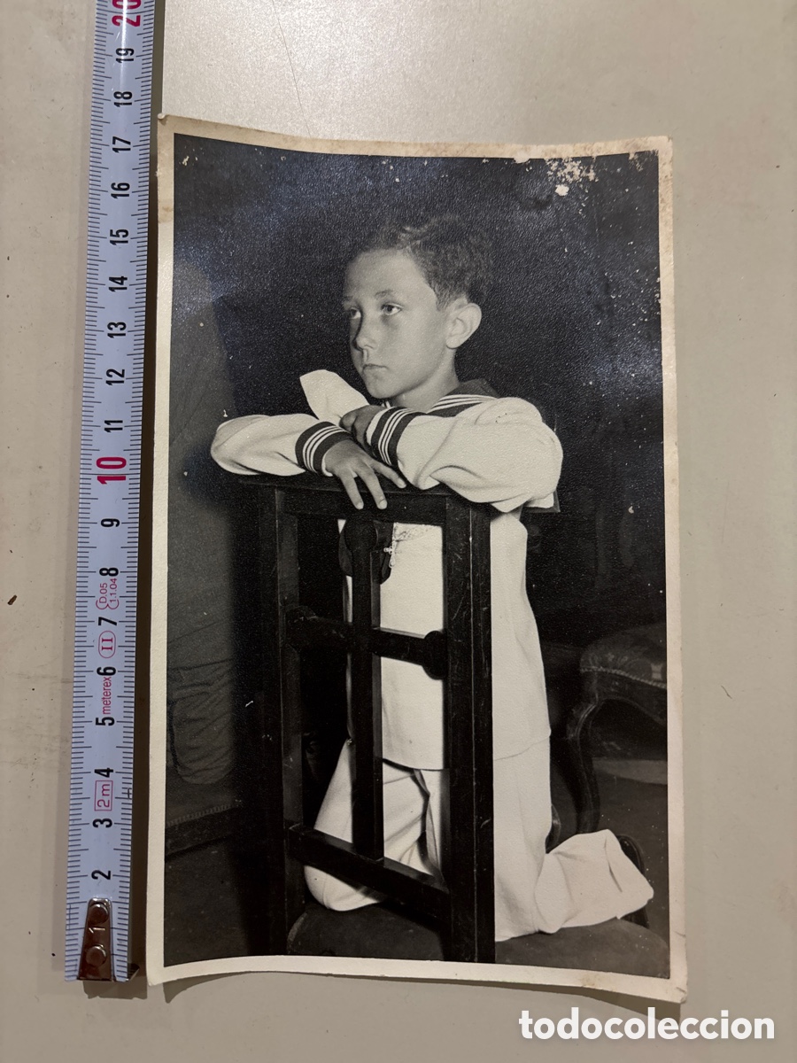 Alte Fotografie: FOTO. RECUERDO 1&ordf; COMUNION. CALPENA, FOTOG. VALENCIA. 12 AGOSTO 1962.