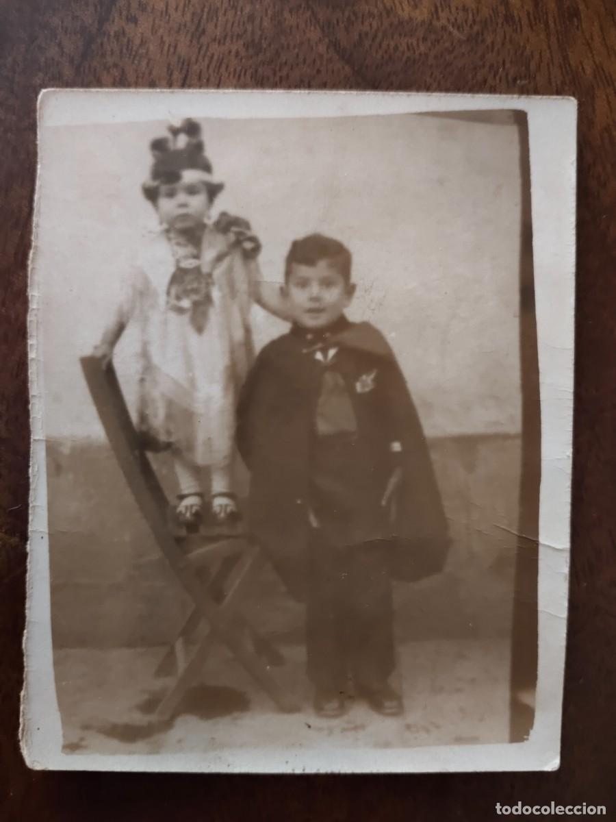 Fotografia antica: Ni&ntilde;os de Carnaval. Principios del XX.