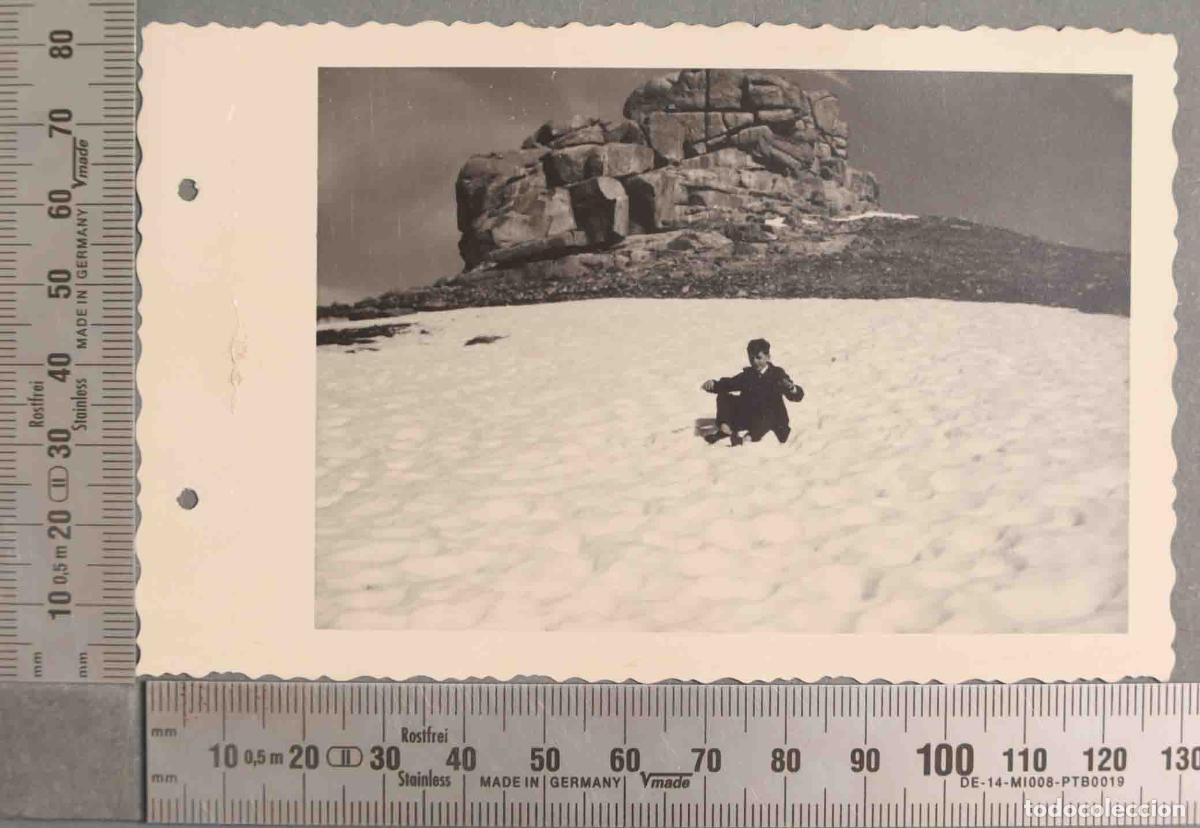 Alte Fotografie: FOTOGRAFIA. NI&Ntilde;O EN LA NIEVE