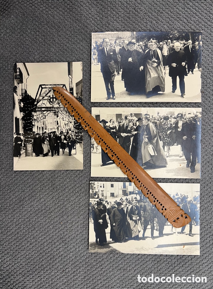 Fotografia antiga: BECH&Iacute; Castell&oacute;n (4) fotogr., Autoridades locales y religiosas. Inauguraci&oacute;n Grupo Escolar (h.1960?)