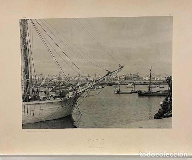 Fotografia antica: FOTOGRAFIA DEL PUERTO DE CADIZ DE HAUSER Y MENET, 1890 FOTOTIPIA